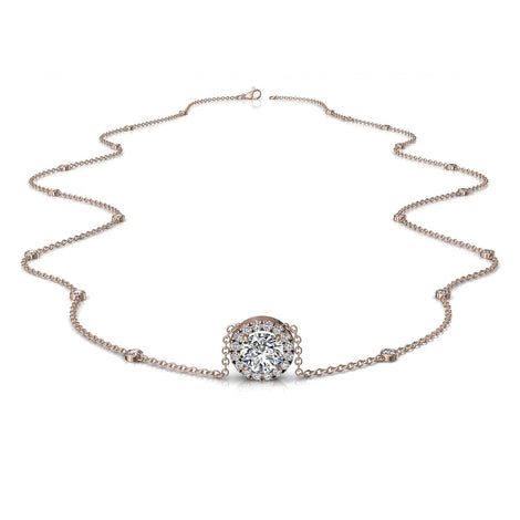 Emilia 1.70 carat round diamond pendant Emilia round diamond necklace DCGEMMES