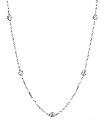 Pendentif diamants ronds 0.35 carat Amelia Collier Amelia diamants ronds DCGEMMES I SI Or Blanc 18 carats