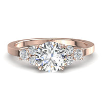 Anello di fidanzamento con diamante tondo Hanna da 0.96 carati Anello di fidanzamento con diamante tondo Hanna DCGEMMES I SI oro rosa 18 carati