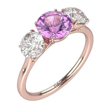 Bague de fiançailles Alizia Améthyste 1.50 carats Or Rose 18 carats